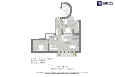 3-Zimmer-Wohnung kaufen in Wien – 102,89 m², € 987.000 – Bild 13 von 14