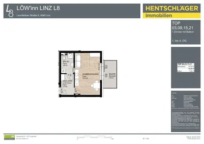 1-Zimmer-Wohnung kaufen in Linz – 33,32 m², € 249.000 – Bild 6 von 6
