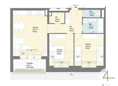 Wohnung kaufen in Tulln – 82,85 m², € 262.608 – Bild 13 von 13