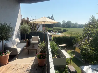 View of Sonnige 2-Zimmer-Wohnung mit Südterrasse und Weitblick
