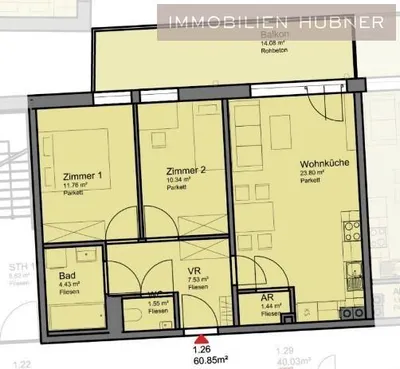3-Zimmer-Wohnung mieten in Wiener Neustadt – 61 m², € 995 – Bild 11 von 15
