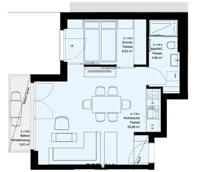 2-Zimmer-Wohnung kaufen in Wien – 39,51 m², € 254.900 – Bild 9 von 9
