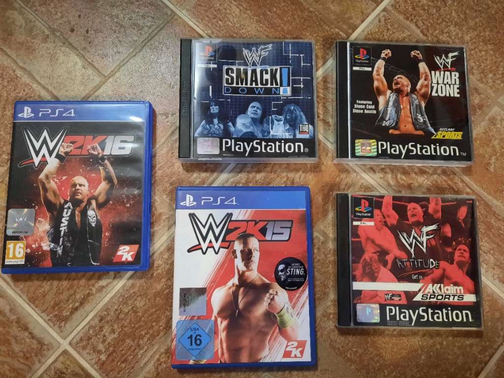 WWF WWE Games ps1 ps4 SAMMLERSTÜCKE