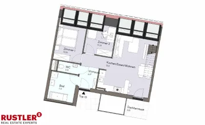 3-Zimmer-Wohnung kaufen in Baden – 70,83 m², € 499.000 – Bild 3 von 5