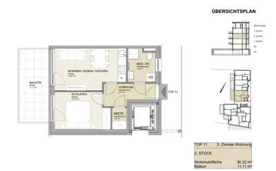 2-Zimmer-Wohnung kaufen in Graz – 36 m², € 173.000 – Bild 2 von 2