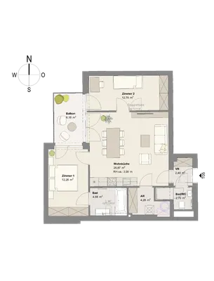 3-Zimmer-Wohnung kaufen in Wien – 68,98 m², € 520.300 – Bild 8 von 8