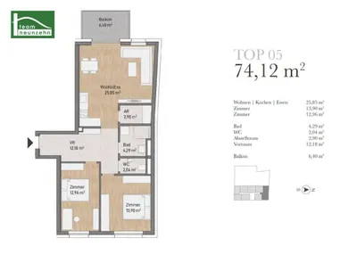 Immobilie kaufen in Graz – 74,12 m², € 334.652 – Bild 8 von 8