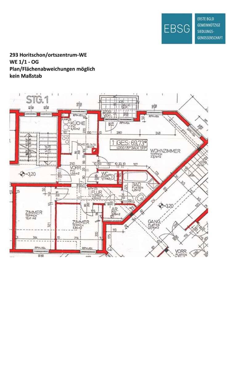 3-Zimmerwohnung im 1. OG mit Loggia - Vista 2