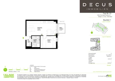 2-Zimmer-Wohnung mieten in Wien – 51,52 m², € 1.149 – Bild 8 von 8