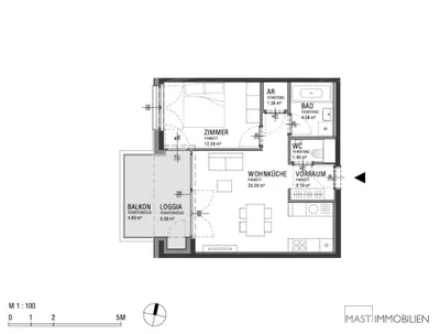 2-Zimmer-Wohnung kaufen in Wien – 55,04 m², € 364.000 – Bild 11 von 11