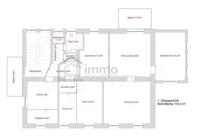 5-Zimmer-Wohnung kaufen in Wels – 120 m², € 319.000 – Bild 4 von 5