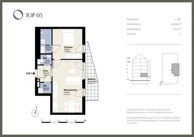 2-Zimmer-Wohnung kaufen in Wien – 44,98 m², € 315.000 – Bild 6 von 6