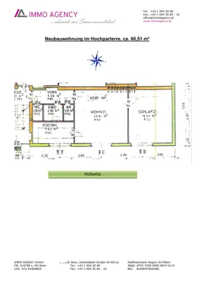 2-Zimmer-Wohnung mieten in Wiener Neustadt Land – 60,81 m², € 695 – Bild 12 von 12