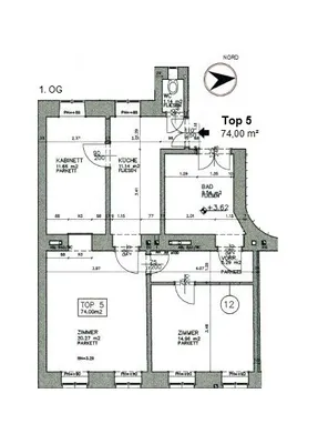 3-Zimmer-Wohnung kaufen in Wien – 74 m², € 119.000 – Bild 12 von 13