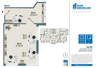 2-Zimmer-Gewerbeimmobilie mieten in Wels-Land – 51 m², € 555 – Bild 18 von 18