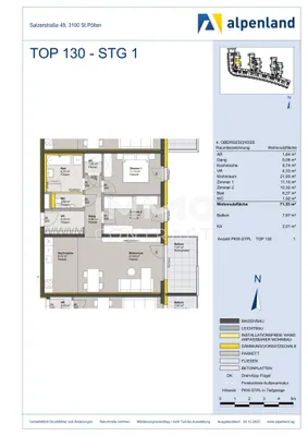 3-Zimmer-Wohnung mieten in Sankt Pölten – 71,33 m², € 990 – Bild 13 von 13
