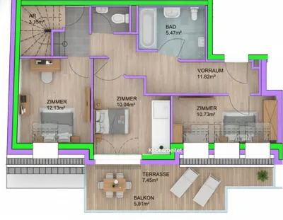 4-Zimmer-Wohnung kaufen in Wien – 117,94 m², € 737.000 – Bild 8 von 12