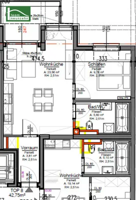 2-Zimmer-Wohnung mieten in Wien – 42,75 m², € 929 – Bild 13 von 13