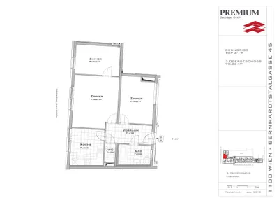 3-Zimmer-Wohnung mieten in Wien – 70,02 m², € 1.194 – Bild 2 von 2