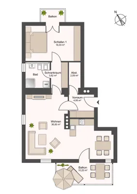 2-Zimmer-Wohnung kaufen in Salzburg Stadt – 69,58 m², € 395.000 – Bild 23 von 23