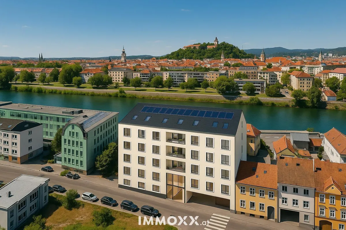 PURE ON THE MUR RIVER - FÜR ANLEGER- unser neues Wohnprojekt an der Mur - TOP 12; MP - Ansicht 2