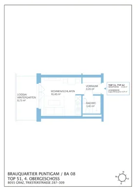 2-Zimmer-Wohnung mieten in Graz – 31,92 m², € 463 – Bild 10 von 10