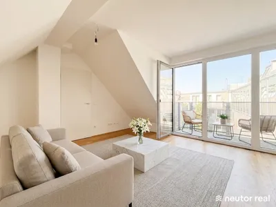 Lichtdurchflutete Neubauwohnung im DG - 2 Zimmer - klimatisiert - direkte U-Bahn Anbindung