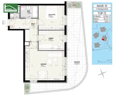 3-Zimmer-Wohnung mieten in Graz – 67,84 m², € 1.116 – Bild 21 von 21