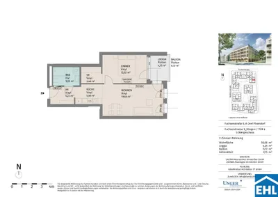 2-Zimmer-Wohnung mieten in Tulln – 50,66 m², € 715 – Bild 9 von 9
