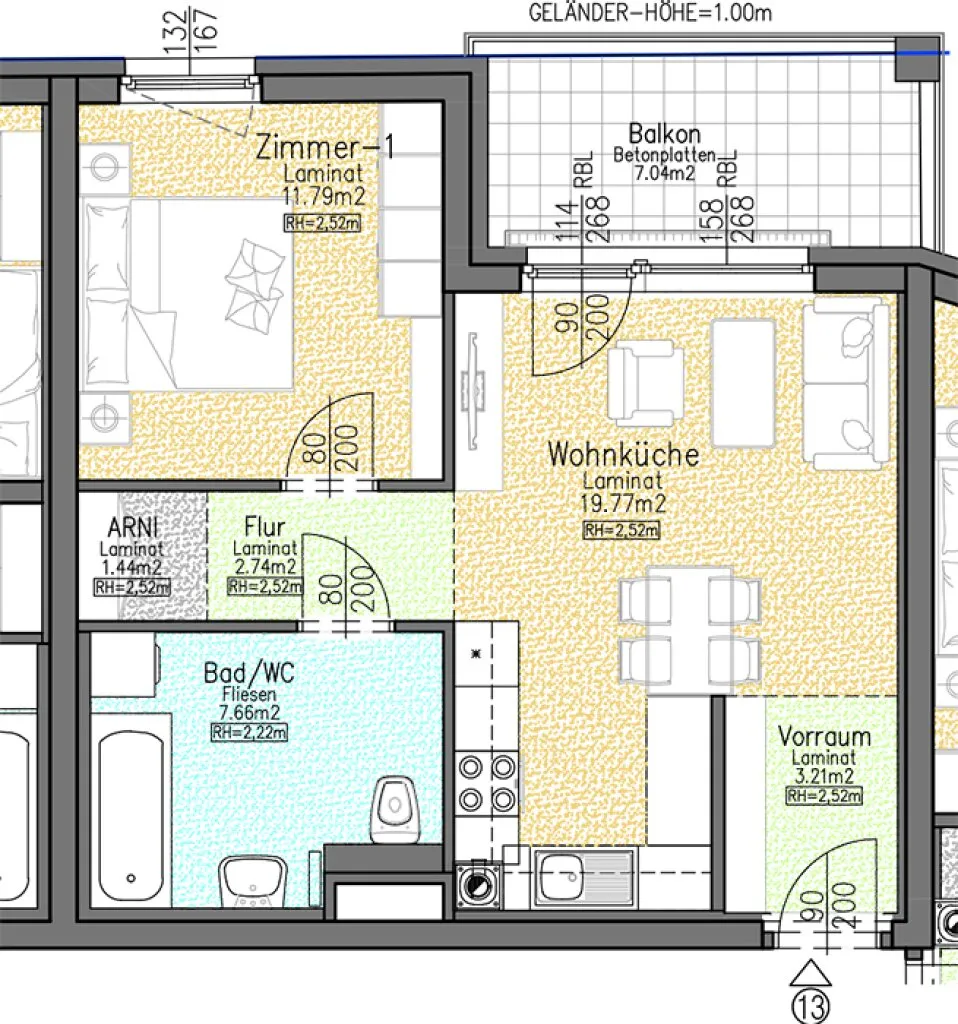 Moderne und zentral gelegene Balkonwohnung – pohled 2