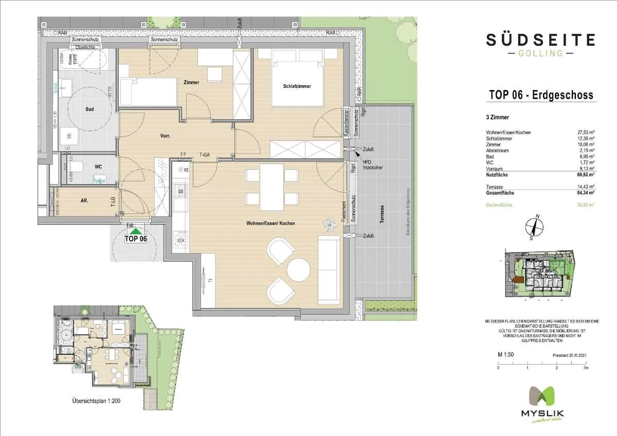 3-Zi.-Eck-Gartenwohnung - Ansicht 2