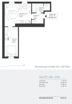 2-Zimmer-Wohnung kaufen in Wien – 44 m², € 199.000 – Bild 12 von 12