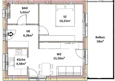 2-Zimmer-Wohnung mieten in Bruck-Mürzzuschlag – 45,59 m², € 656 – Bild 21 von 21