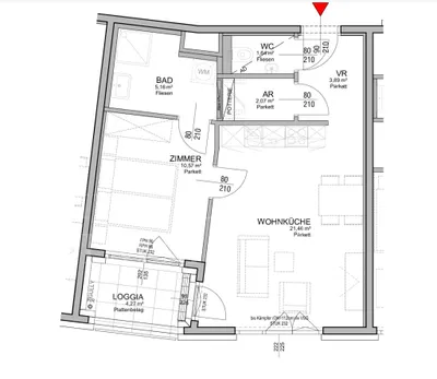 2-Zimmer-Wohnung mieten in Wien – 49 m², € 895 – Bild 9 von 9