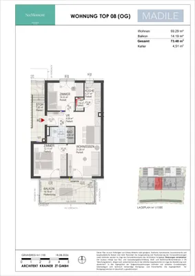 3-Zimmer-Wohnung kaufen in Klagenfurt Land – 59,29 m², € 342.000 – Bild 9 von 9