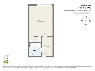 1-Zimmer-Wohnung kaufen in Linz – 29,04 m², € 99.000 – Bild 13 von 13