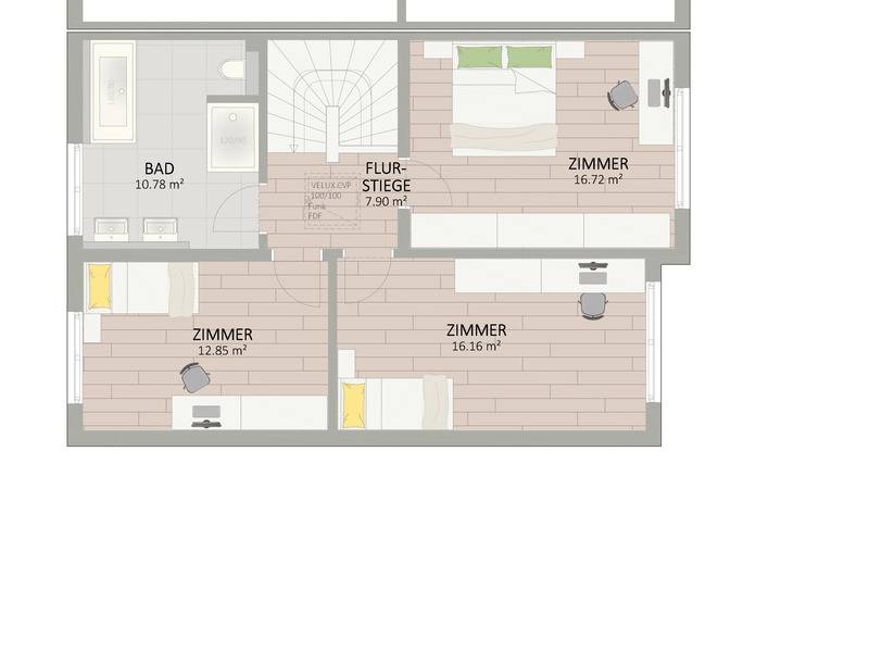 1210, Zukunftsweg, 3 Fahrradminuten zur U1 und S-Bahn, Doppelhaus - Ansicht 3