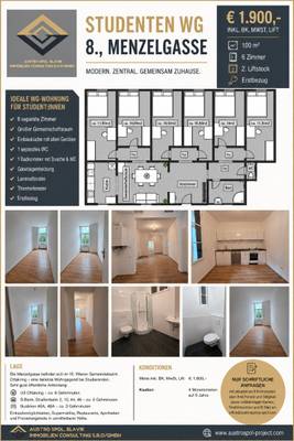 ERSTBEZUG - 100 m² STUDENTEN-WG MIT 6 ZIMMERN | MENZELGASSE 1160 WIEN
