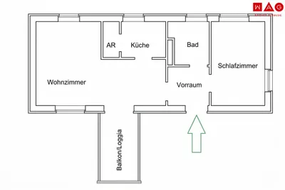 2-Zimmer-Wohnung mieten in Leoben – 54,37 m², € 523 – Bild 9 von 9