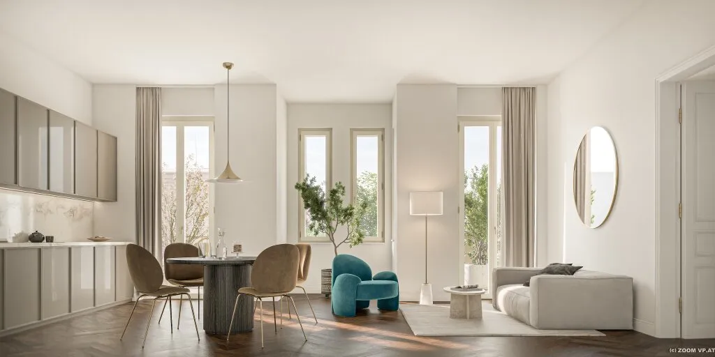 MAISON 29 - Zentral begehbarer 2-Zimmer-Erstbezug mit geräumiger Wohnküche und Hofbalkon - Ansicht 3