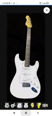 Vintage V6 White Fillmore Electric Guitar Jimi Hendrix & Fender Inspired