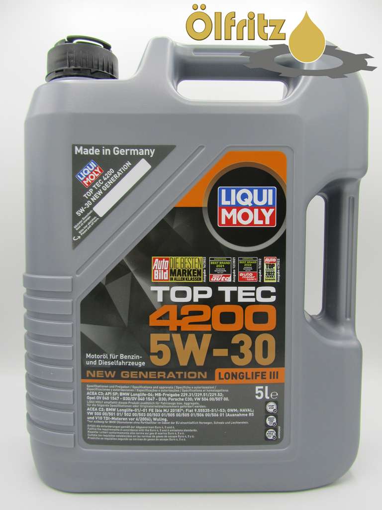 Liqui Moly Top Tec 4200 5W-30 Motoröl 5l Kanne (Artikelnummer 3707