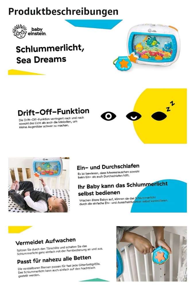 Baby Einstein, Sea Dreams Soother Schlummerlicht für Das