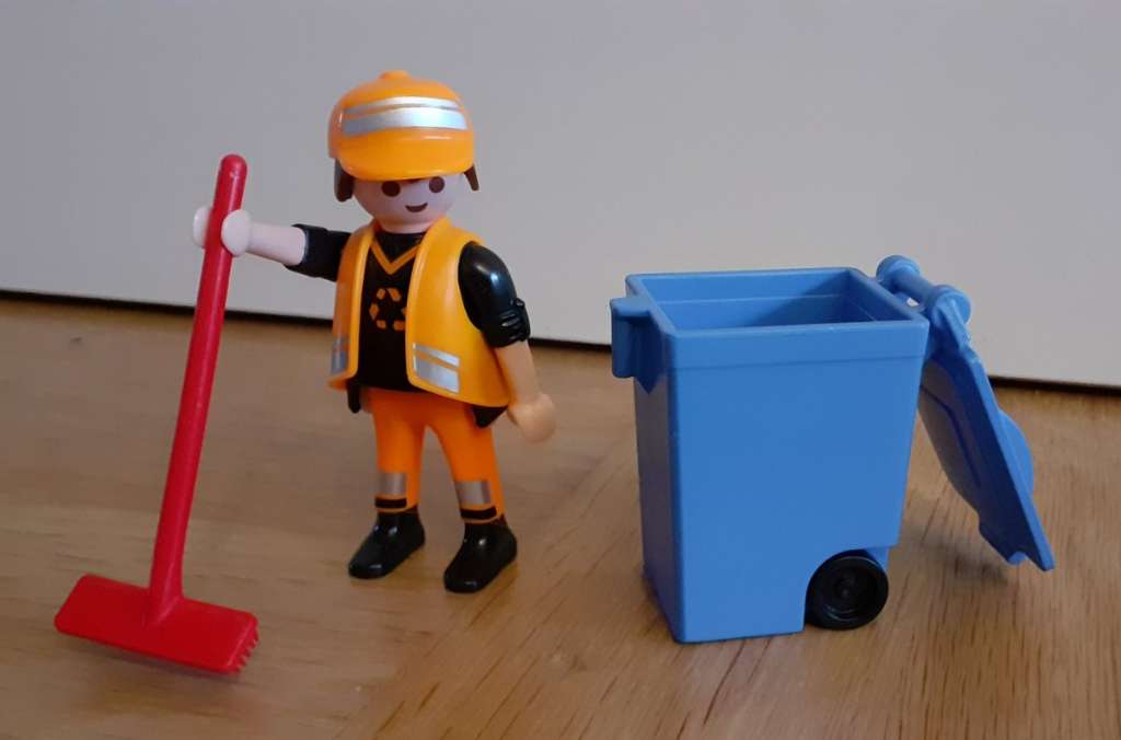 (verkauft) Playmobil Straßenkehrer Müllmann
