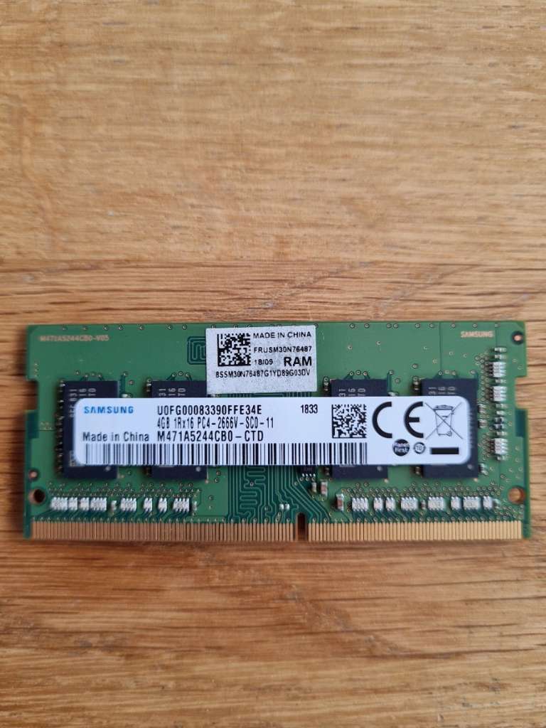 RAM 4GB 1Rx16 PC4-2400T-SCO-11, € 5,- (4040 Linz) - willhaben