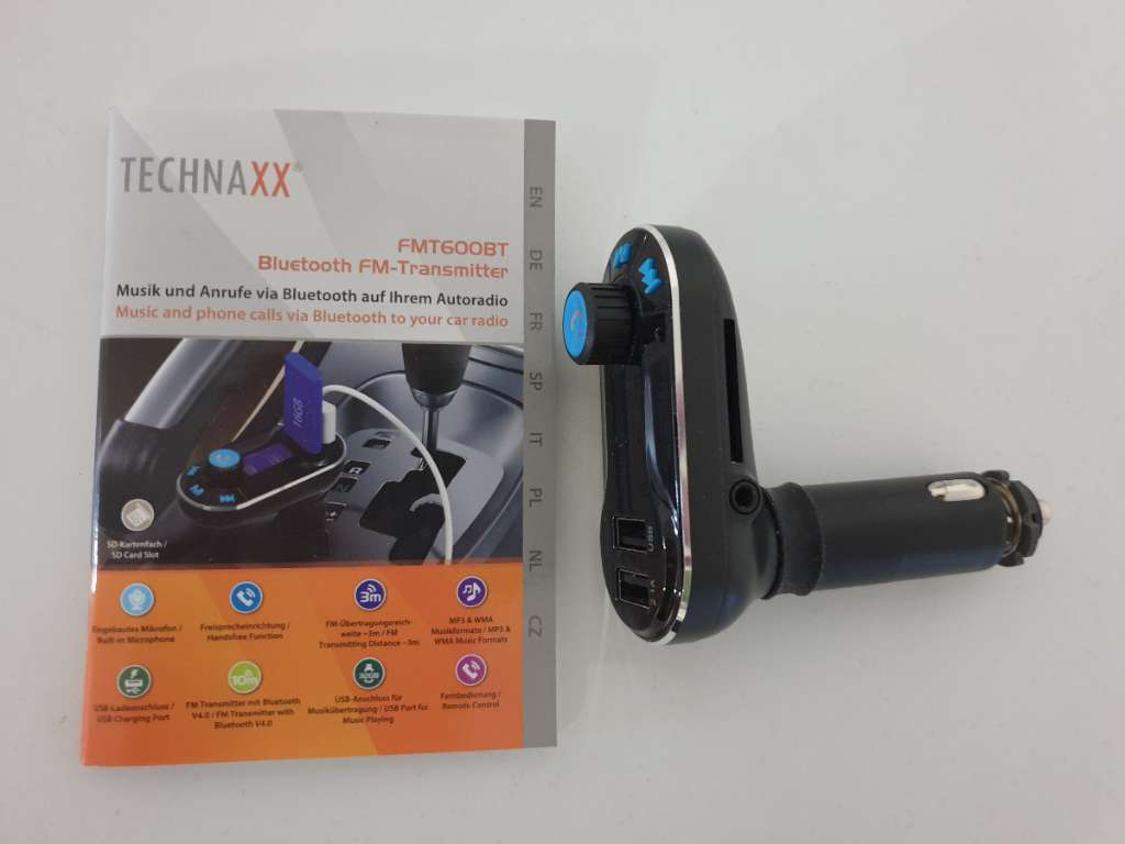 Technaxx FM Transmitter + MP3 Player + Bluetooth, LCD Display fürs Auto, €  25,- (5020 Salzburg) - willhaben