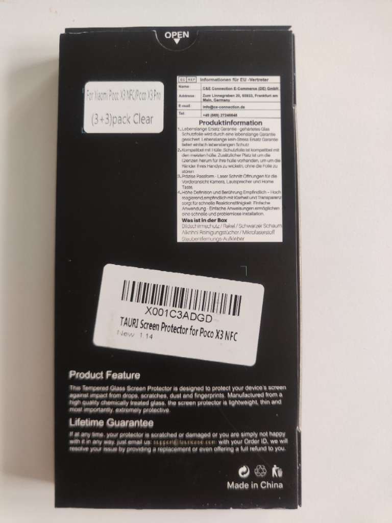 Panzerglas für Xiaomi Poco X3 Pro, € 3,- (8240 Friedberg) - willhaben