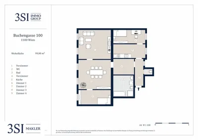 4-Zimmer-Wohnung kaufen in Wien – 100 m², € 339.000 – Bild 7 von 7