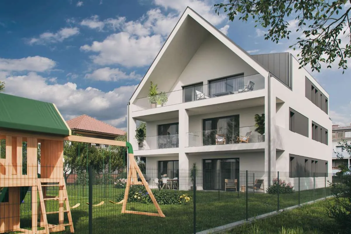 Provisionsfrei! Modernes Wohnhaus (mit 4 Einheiten) nahe dem Wasserwald - Charmante Wohnung TOP 2 mit Balkon und Gartenanteil - Ansicht 2