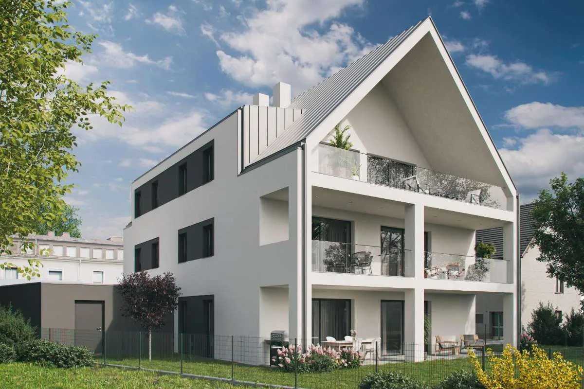 Provisionsfrei! Modernes Wohnhaus (mit 4 Einheiten) nahe dem Wasserwald - Charmante Wohnung TOP 2 mit Balkon und Gartenanteil - Ansicht 3